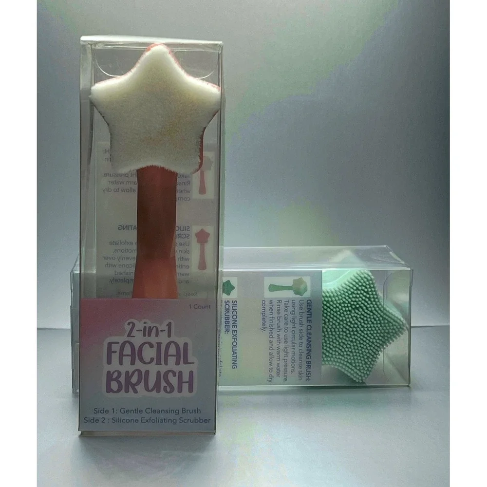 2 in 1 Star Factor Cleansing‎ Face Brush Super Soft NEW